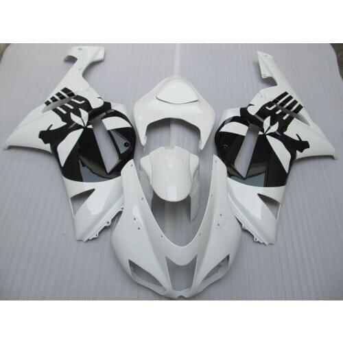 ABS full Fairing kit for Kawasaki ZX-6R 2007 2008 white black motorcycle fairings set NINJA zx6r 07 08 XF3