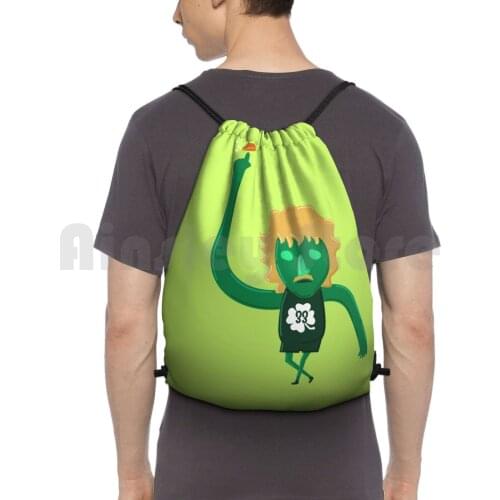 Larry Flippin' Bird Backpack Drawstring Bag Riding Climbing Gym Bag Larry Bird Larry Bird Boston Green Ball Hoops Shooter