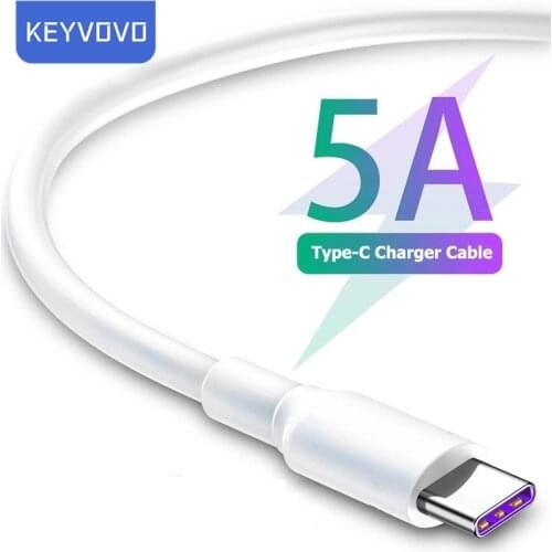 Super Fast Charge 5A USB Type C Cable For Samsung S20 S9 S8 Xiaomi Huawei P40 P30 Mate 40 Pro Mobile Phone Quick Charging Wire