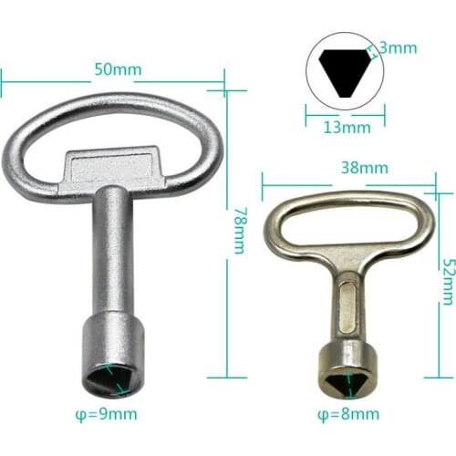 Universal Elevator Door Lock Electrical Cabinet Key Wrench Utility Key Plumber Triangle Key For Electric Cabinets Metro Trains