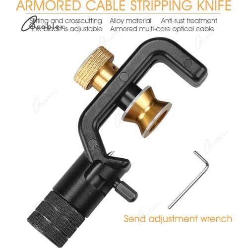 ACS-2 Armored Wire Stripper 4-10mm & 8-28mm Optical Cable Slitter Fiber Optic Stripping Tool Jacket Slitter Sheath Cutter