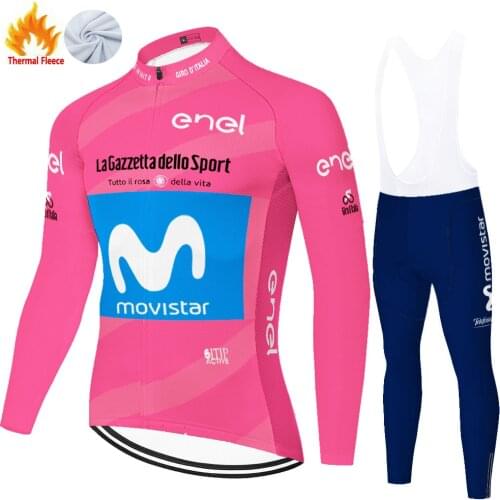 Bike clothes 2020 movistar Winter Thermal Fleece conjunto ciclismo hombre Bike Mountain Wear long pants maillot ciclismo inviern