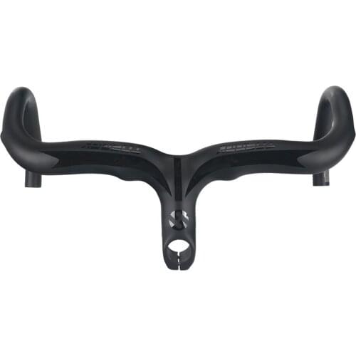 Carbon fiber bicycle handlebar with stem integrated computer stent holes Road bike handlebar