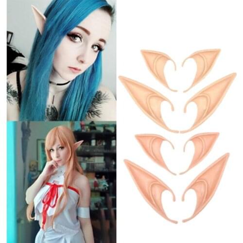 Mysterious Angel Elf Ears Latex Ears for Fairy Cosplay Costume Party Accessories Halloween Decoration Photo Props Adult Toys
