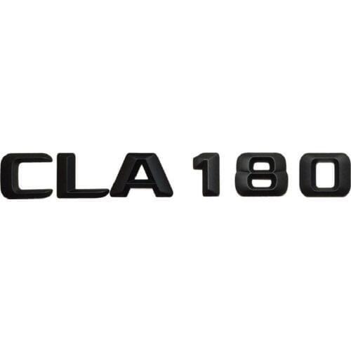 Matt Black ABS " CLA 180 " Car Trunk Rear Letters Words Number Badge Emblem Decal Sticker for Mercedes Benz CLA Class CLA180