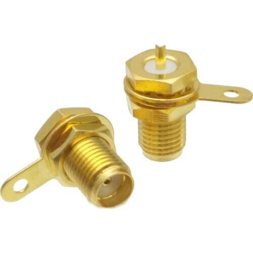 1Pcs Connector SMA female jack nut bulkhead vertical surface seal RF Coaxial