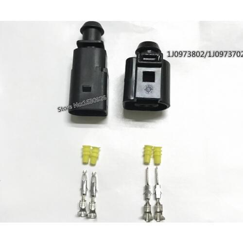 10 sets 2 Pin 1.5mm 1J0973802/1J0973702 Auto Temp sensor plug,deflation valve plug waterproof Electrical Wire connector