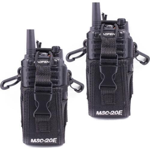 2Pcs MSC-20E Portable Walkie Talkie Nylon Case Cover Holder for Yaesu Baofeng UV-9R Plus UV-XR TYT Woxun Walkie Talkie Ham Radio