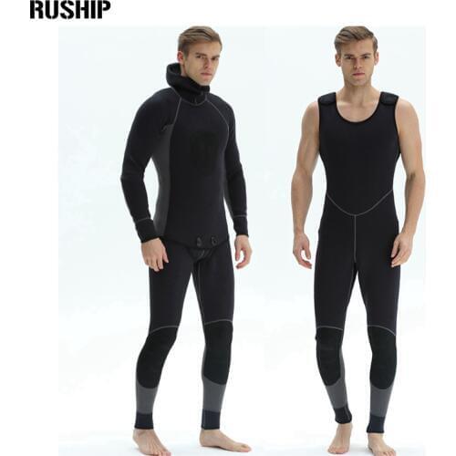 3mm Men Elastic Diving suit neoprene pesca diving spearfishing wetsuit snorkel swimsuit Split Suits combinaison hat surf wetsuit