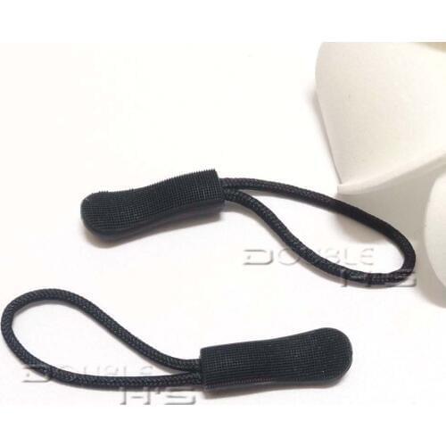 500pcs/lot Zipper Pulls Cord Rope Ends Lock Zip Clip Buckle For Paracord Accessories/ Backpack/Clothing Black