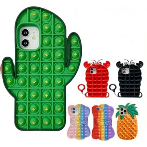 Pokemon Pop It phone case is suitable for iPhone 12 11 Pro XS Max X XR 6 6S 7 8 Plus after stress relief puzzle toy mobile phone