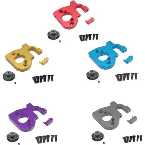RC Car Motor Mount Holder with Motor Gear for Wltoys 144001 124019 124018 RC Spare Parts Upgrade Accessories