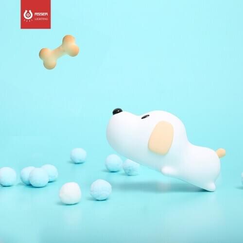 Baby Night Light Silicone LED Dog Shape USB Touch Lamp With Touch Switch Night Light