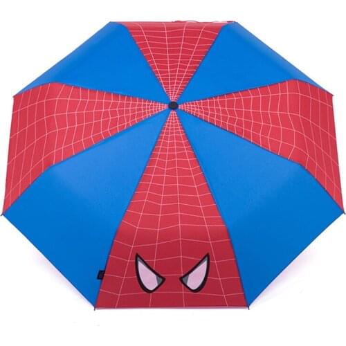 Disney Children Umbrella Kids Folding Spider-Man Captain America Childrens Umbrella Windproof Portable Parasol birthday present