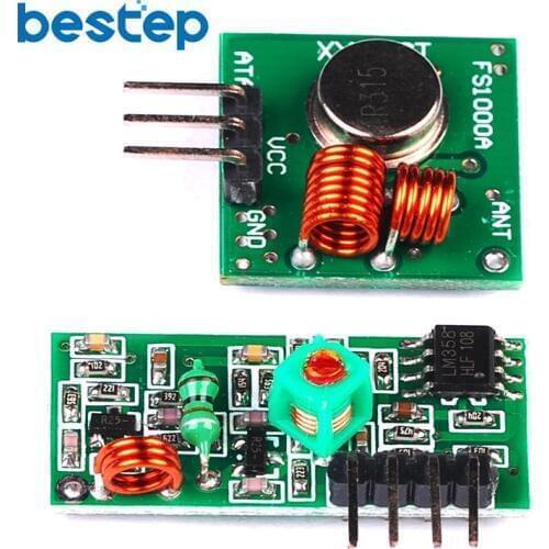 1Pair (2pcs) 315 433 Mhz 315Mhz 433Mhz RF Transmitter And Receiver Link Kit for Arduino Wireless Remote Control Module