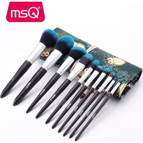 MSQ 10PCS Makeup Brushes Set Powder Blush Eyeshadow Lip Make up Brush Kits Beauty Makeup Tools High Quality Synthetic Hair