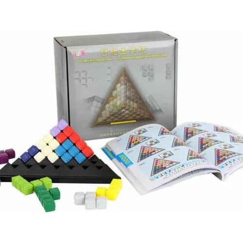 Board Toy Intelligent Wisdom Pyramid Building Block Smart IQ Challenge Board Games For Children Train IQ Develop Problem Gift