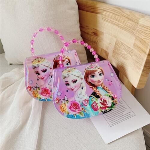 New princess pu messenger bag girl Elsa shoulder bag Sofia handbag fashion shopping bag gift