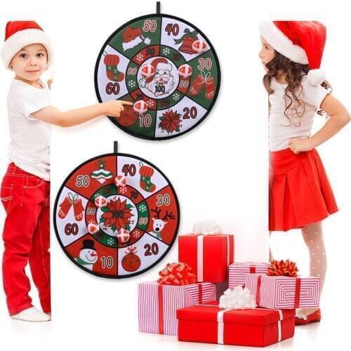 New Year 2021 Toy Ball Dart Board Christmas Game Ornaments Decorations For Home Navidad 2020 Noel Xmas Natal Decor Santa Gift