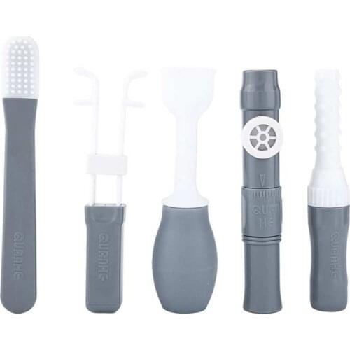 Oral Lip Muscle Trainer Perceiving Training Recovery Massager Brush Oral Perceiving Training Massage Tools 5 Pcs/Set