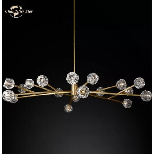 Luxury Boule De Crystal Chandeliers Tree Branch LED Modern Brass Chrome Black Metal Lights Lustre Bedroom Living Room Lamps
