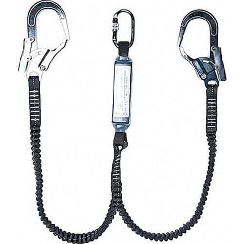 Outdoor Sports Safety Belt Rock Climbing Hook Elastic Rope Fall Protection with Buffer Bag Safety Rope Belt Aerial Survival