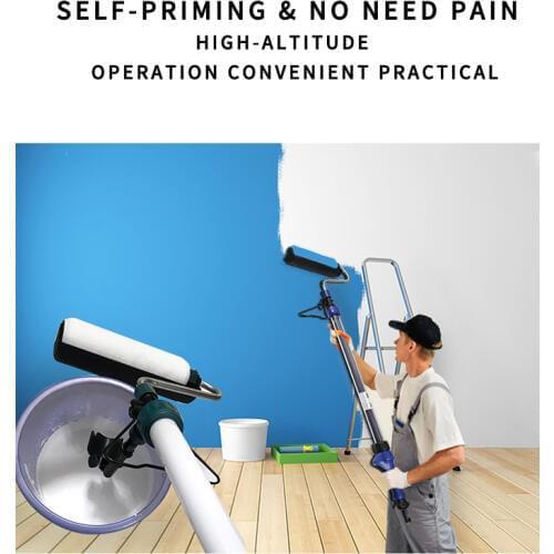 20*7cm Long Pole Storage Lnjection Paint Roller Brush Polyurethane Paint Tool Environmental Protection Roller DecorativeCylinder