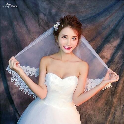 RSV64 Real Pictures Yiaibridal Bridal Wedding Veil With Comb 2 Layer