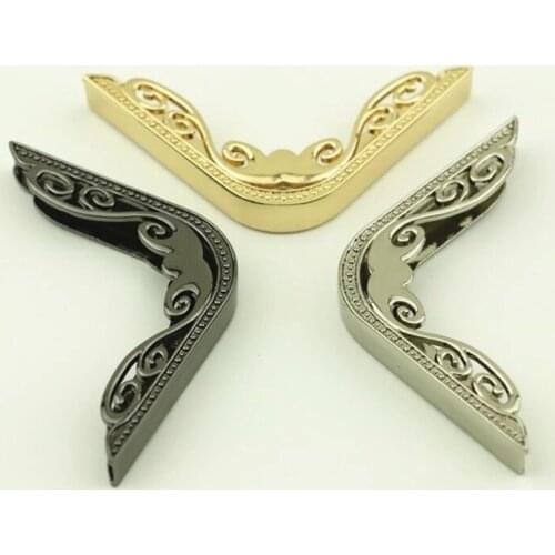 Bags Metal Corner Protectors Alloy Handbag Folders Box Scrapbooking Carved Corner Silver/Gold/Gunblack 10pcs
