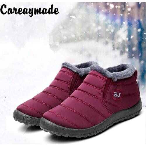 Careaymade-Hot Lovers' anti slip waterproof cotton boots,umbrella cloth snow boots,mens and womens same winter cotton shoes