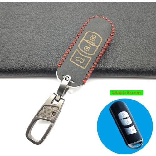 High Quality Soft Leather Car Key Cover Case For Mazda 2 3 5 6 8 Atenza CX5 CX-7 CX-9 MX-5 RX Smart 3 Buttons Key Case Shell