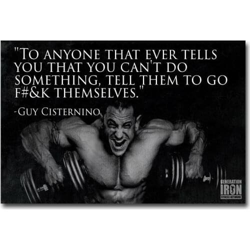 F172 Guy Cisternino Bodybuilding Motivational Silk Cloth Poster Art Bedroom Decoration