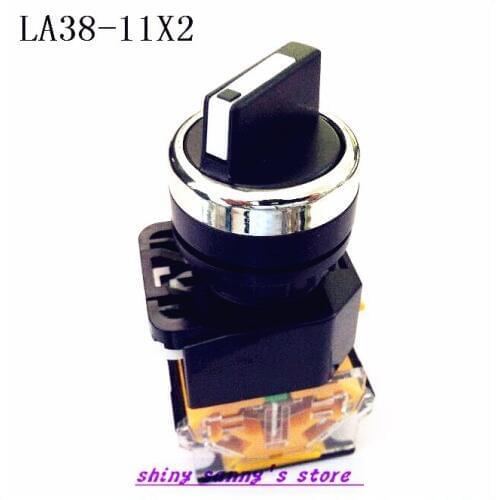 1Pcs LA38-11X2 2 Position NO NC Maintained Select Selector Switch Rotary Switch Brand New