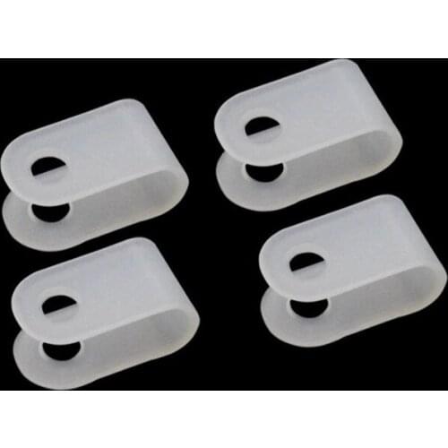 100pcs 3.3mm white wire clip insulation card U type wire clip fixed plastic clip wiring fixed Cable clips