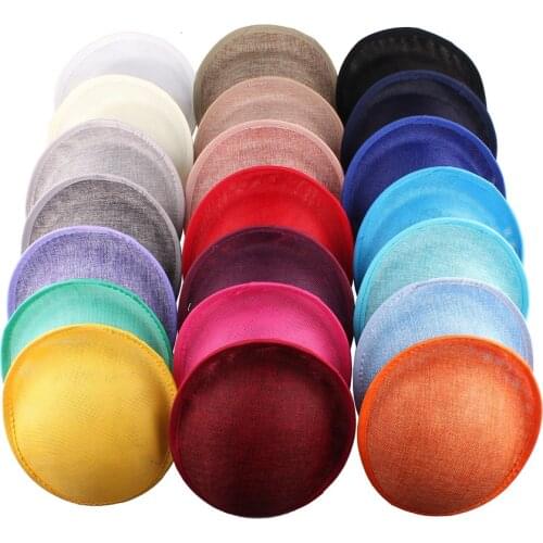 20CM Imitation SINAMAY Fascinator Base Making Fascinators Party Hats DIY Millinery Cocktail Wedding Headwear 15 Color For Select