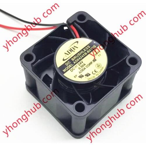 ADDA AD0424XB-B51DS Server Cooling Fan DC 24V 0.5A 40x40x28mm 2-Wire