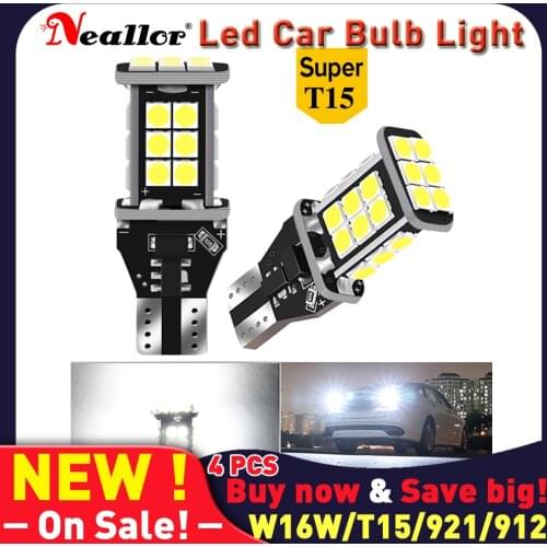 Car Signal Light T15 W16W LED Bulb 912 921 3030 LED Lights Canbus No error High Power White DC 12V Reverse Back Parking Lamps Vw
