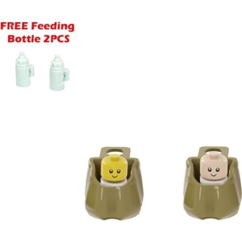 Babies Building Blocks Toys MOC 26556 25126 92590 Bricks DIY Infant Carriage Children Gifts