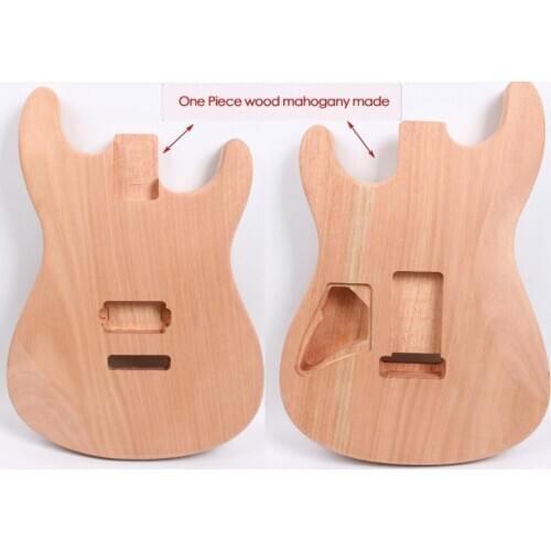 Strat Electric guitar body One piece Mahogany Made Unfinished guitar DIY guitar