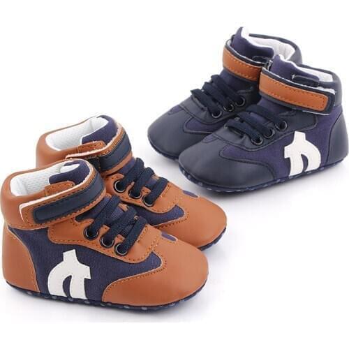 Ins Autumn Winter Baby Boys Girls Patchwork Anti-Slip Shoes Sneakers Toddler Kids Boots Soft Sole First Walkers Hot