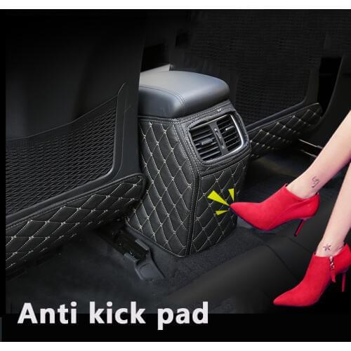Leather Car Seat Back Cover Protect Mud Dirt Protection Pad for Children Baby Kicking Mat For Hyundai Tucson 2015 2016 2017 2018