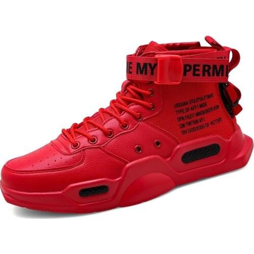 Platform High Top Red Bottom Trend Sneakers Men Hip Hop Casual Mens Shoes Tennis Male Adult Autumn Sports Shoes Big Size 36-46