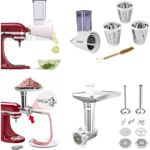 For KitchenAid Accessories Vegetable Food Slicer Attachment and For Kitchen Aid Stand Meat Grinders Sausage Stuffer Attachment