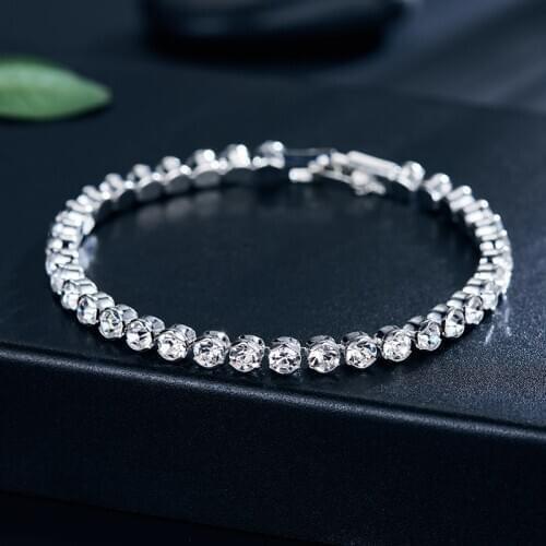 Fashion Luxury Bracelet Crystal Bracelets For Women Charm Bracelets & Bangles Female Bridal Wedding Jewelry