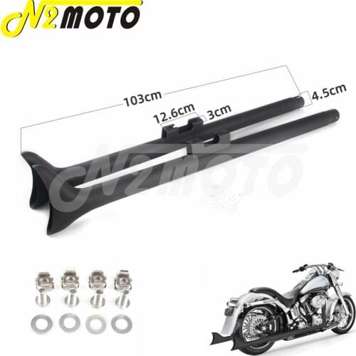 Motorcycle 39" Fishtail Exhaust Mufflers 1.75" Header Pipe for Harley Touring Street/Electra/Road Glide Road King Ultra Classic