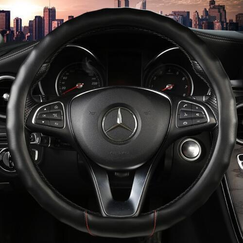 Soft Braid on Car Steering Wheel Cover For 37 - 38 CM 14.5"-15" Anti-slip Inner Ring M Size Steering-Wheel Car Styling Carpet