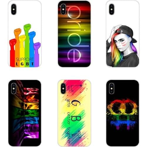 Soft Transparent Bag Case For Xiaomi Mi6 A1 5X 6X Redmi Note 5 5A 4X 4A 4 3 Plus Pro pocophone F1 Gay Lesbian LGBT Rainbow Pride
