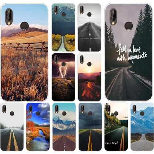 170H Bumper Road Landscape Soft Silicone Tpu Cover Case for huawei p 20 lite pro y6 2017 mate 10 lite