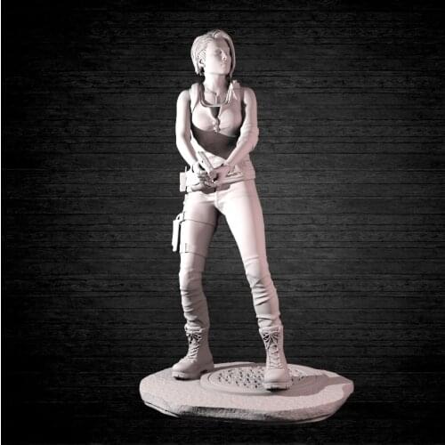 1/ 24 75mm 1/18 100mm Resin Model Kits Beautiful Girl Soldier Figure Unpainted RW-065