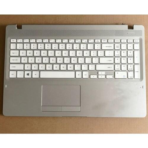NEW Keyboard Palmrest touchpad for samsung NP 500R5H-X01CN NP500R5K NP500r5L NP500R5L white silver